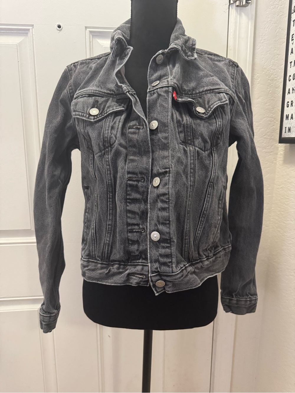 Levi's Women's Washed Black Denim Jacket